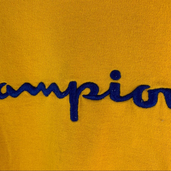 Champion Vintage Embroidered Logo Golden Spell Out Tee XXL - Picture 4 of 9